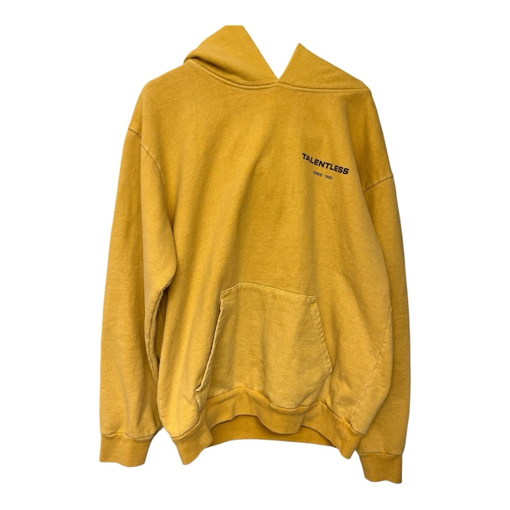 Talentless Essentials Heavyweight Logo‎ Hoodie – Medium Yellow “Since 1983”